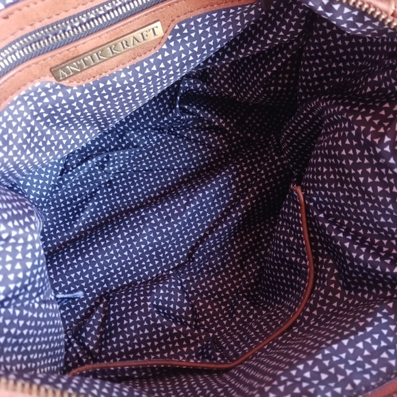 Vtg Women SUSANGAIL BL& brow wood/woven Handbag 10"x16" - Picture 12 of 13